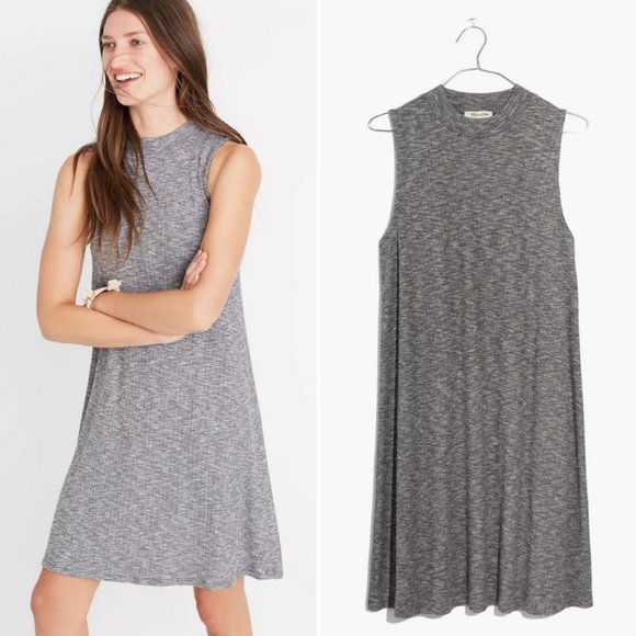 Madewell Dresses & Skirts - Madewell Marled Mock Neck Swingy Tank Dress